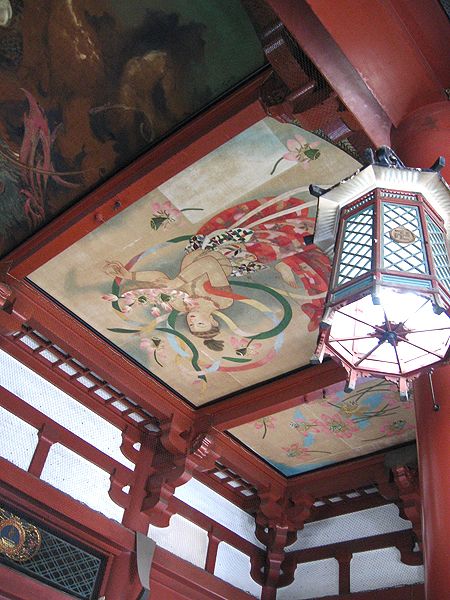 Deckenmalerei am Senso-ji-Tempel in Tokyo
